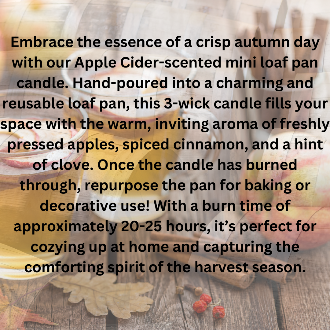 Apple Cider Mini Loaf Pan Candle